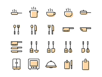 Kitchen Icon Set chef cook icon icon set kitchen icon outline vector