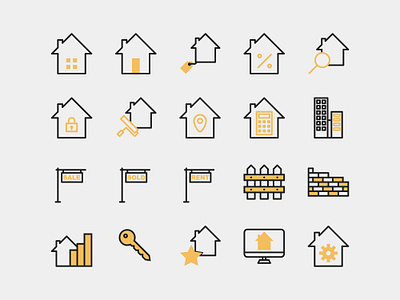 Property Icon 2 Colors design home house icon icon icon set property property icon real estate real estate icon vector