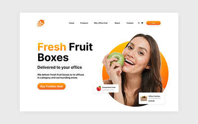 Fresh Fruits Website Header app branding design graphic design re design ui user user inerface ux