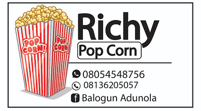 Richy PopCorn branding design downsign eat food graphic design movie popcorn sam omo snacks