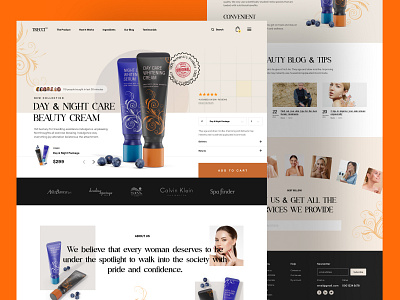 Shopify Website Design for Cosmetics Product cosmetics ecommerce home homepage landing landing page shopify shopify2.0 single product store small store store web website woocommerce