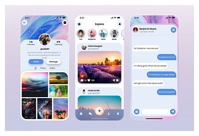 Social media App ui