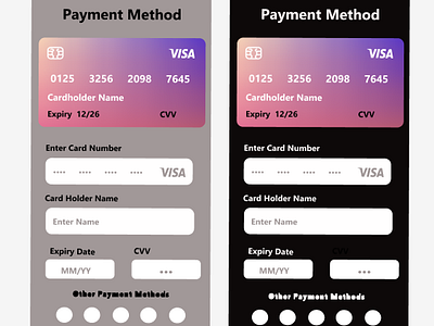 Credit Card Payment Method by Parvinder Singh on Dribbble