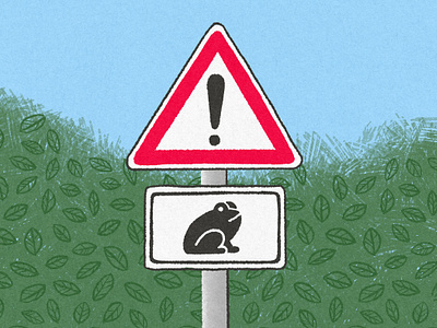 In Germany, people help toads cross the road cartoon digital art digital illustration drawing frog fun fact germany illustration procreate toad