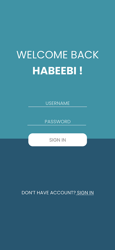 Log in Screen - UI app typography ui ux