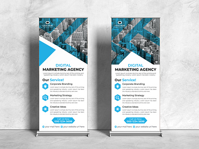 Creative Modern Business Roll Up Banner Design advertisement banner branding business corporate creative design graphic design marketing minimal modern presentation professional retractable rollupbanner standeebanner stationery template vertical xbanner