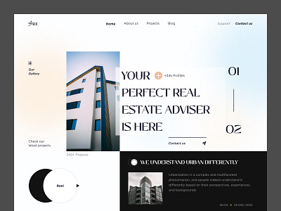 Real estate - Website apartement building home page house landing oage properties property real eatate real estate agency real estate website realestate residence ui ux web website website design
