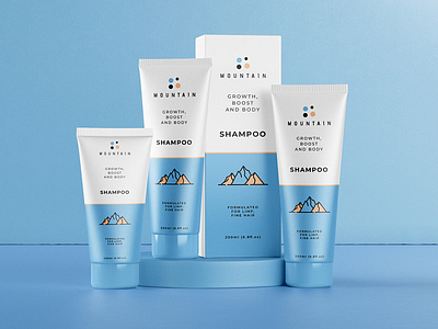 Mountain Shampoo cosmetic design cosmetic label design cosmetic packaging label design packaging tube design