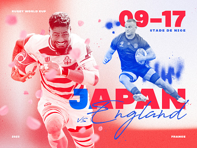 big game warm up graphic design key visuals noise photoshop poster rugby save the date sports world cup