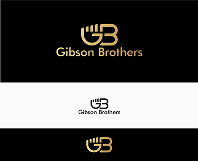 GIBSON BROTHERS branding design fist flat gb illustration minimalist logo modern type ui unique vector