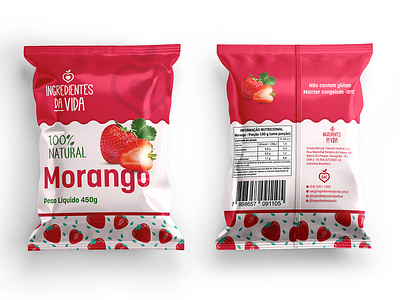 Morango or Dried Strawberry packaging bag design packaging packaging design pouch bag design pouch design pouch packaging design pouch packging
