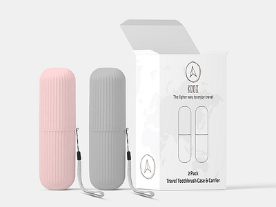Travel Toothbrush Case & Container Packaging bag design box design label design packaging packaging design