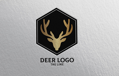 Deer Head Logo animal branding deer design graphic design illustration logo typography vector