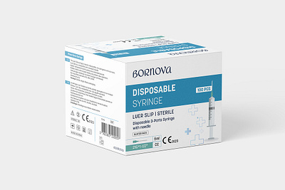Disposable Syringe box design box design box packaging disposable syringe box design label design packaging packaging design