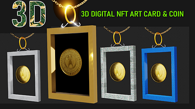 3D DIGITAL NFT ART CARD & COIN 3d 3d digital nft art card coin animation graphic design motion graphics