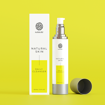 "NATURALE SKIN" Daily Cleanser Packaging Design box design cosmetic cosmetic packaging design cosmetics design label label design packaging packaging design supplement packaging