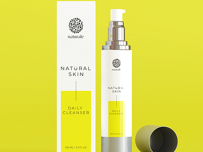 "NATURALE SKIN" Daily Cleanser Packaging Design box design cosmetic cosmetic packaging design cosmetics design label label design packaging packaging design supplement packaging