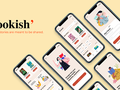Bookish App | Case Study app book app bookish creative app online product design ui ui design ux ux design
