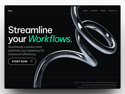 Flow - CRM SAAS Website automation branding crm design graphic design landing page pipelines saas ui web design
