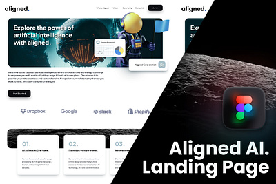 Aligned [ Landing Page ] aligned artificial intelligence design jatin vats landing page logo typography ui ui ux uiux ux visually apealing