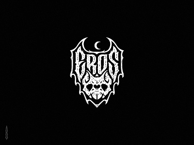 Eros bat bat skull black metal lettering black metal logo custom logo dark lettering eros game logo gothic lettering gothic logo gothic metal industrial lettering logotype metal logo music logo typography