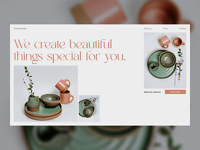 Website design concept for a terracotta studio design desktopdesign desktopui figma ui uiinspiration userinterfacedesign webdesign
