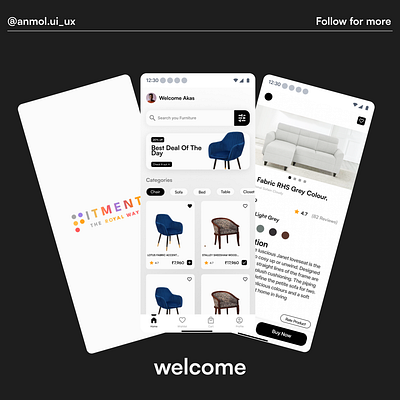 Fitment Furniture app animation ecommerce fitmeny furniture ui uitrends
