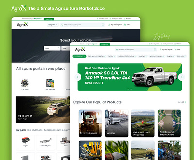 Agricultural Website UX 3d animation branding design graphic design illustration logo motion graphics social media post ui ux vector
