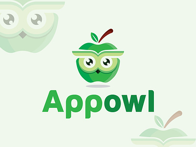 Appowl logo apple apple logoo apple owl logo design owl owl logo