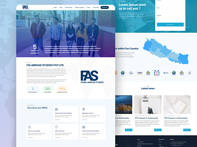 FAS Abroad Studies branding design figma ui w web website