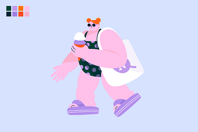 Summer please don't go <3 2d animation character colour design digital drawing fun girl graphic design human body ice cream illustration illustrator motion graphics summer