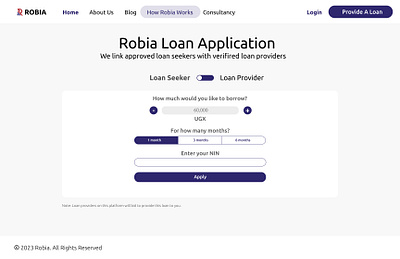 Landing Page for Loan Application landing page loan application ux web ui