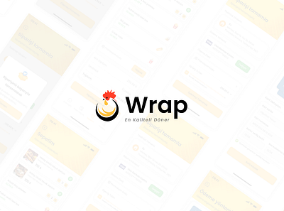 Wrap Food Logo app food graphic design logo ui ux wrap