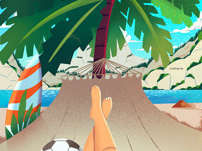 Relaxing… 2d adobe photoshop animation artwork beach colorful design digital art digital illustration drawing graphic design graphics hand drawn illustration illustration poster procreate sea sun texture vector