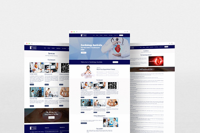 Cardiology web page template design branding homepage design ui webdesign webdesign landingpagedesign websitedesigns