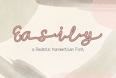 Easily a Realistic handwritten Font cute fonts decorate font display font f font hand writing font handwritten font