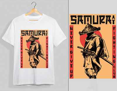 JAPANESE SAMURAI WARRIOR T-SHIRT DESIGN anime apparel artwork atleta branding bushido clothing design fashion graphic design illustration japan japanese judo katana ninja samurai samurais sword vector