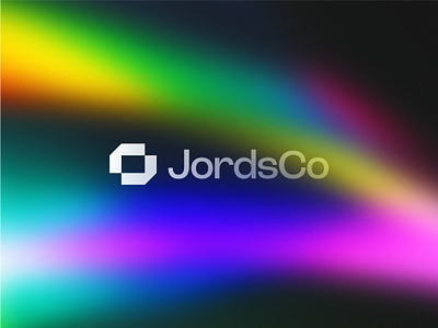 Jords+Co Rebrand Option 👀 brand brand identity brand mark branding clean creative dark design dispersion geometric gradient iridescent logo logo design rainbow simple