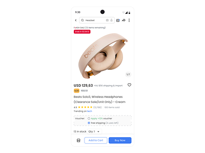 Product Detail Psychology clear creative designpsychology figma minimal page product detail product page shop app shopping ui ux