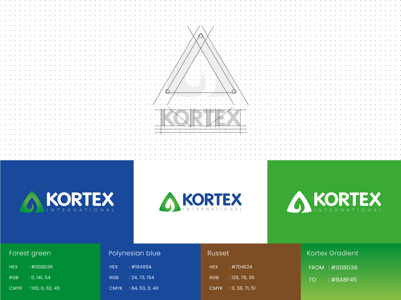 Kortex International Logo & Brand Guideline by Serkan Hürsgünel on Dribbble