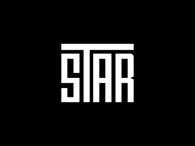 Star Wordmark black branding custom mark geometric logo logotype mark modern logo negative space simple star star logo star wordmark typography wordmark