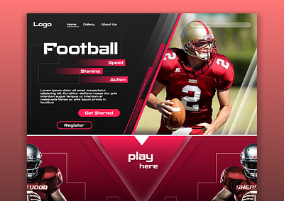 AFootball football graphic design ui web design