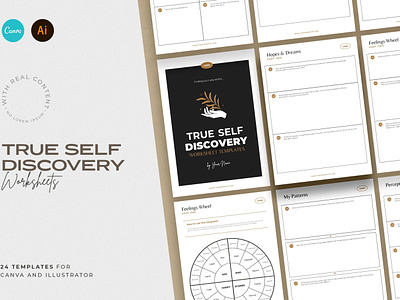 True Self Discovery Worksheets CANVA