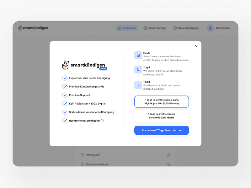 Pricing plan Upsell Modal app berlin design illustration logo minimal modal overlay premium pricing plan prime simplicity stepper ui upgrade plan upsell webdesign