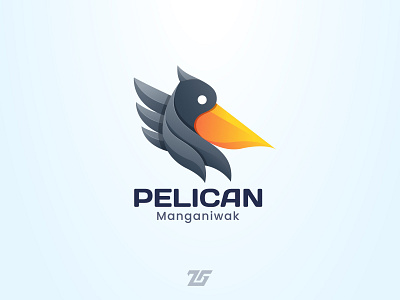 Pelican 3d amazing logo animal art awesome logo bird black branding colorful creative design gradient logo graphic design head identity illustration logo logos modern pelican