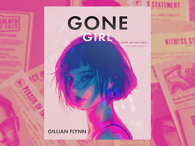 Gone Girl Book Cover: A Punky, Pink Twist book book cover book poster crime design gone girl graphic graphic design movie poster netflix pink poster poster design product design punk show ui ux