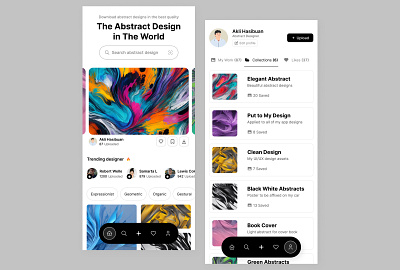 Exploration - Abstract Design App abstract assets design clean contributors design inspiration digital art minimalist mobile app sell design ui design ui inspiration ui kit ui ux ux design