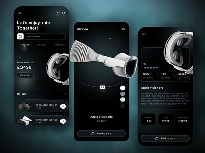 VirtuRealm: Dive Beyond Reality. Experience the Virtual. app apple store apple vision pro ar augmented reality concept design fluttertop gear glasses headset ios mobile reality virtual experience virtual reality vision pro vr vr headset vrglasses