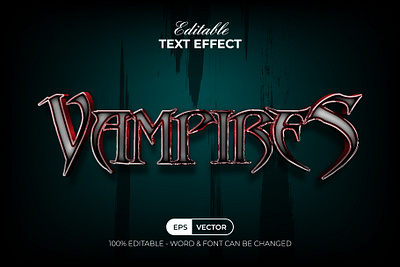 Vampires Text Effect Horror Style 3d design editable effect font gothic halloween horror lettering movie style text text effect title type typography