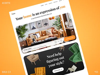 Scandinavian furniture website - Build 2.0 build challenge design figma furniture practice ui website